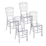 Baroni Home Set van 4 transparante polycarbonaat stoelen