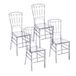Baroni Home Set van 4 transparante polycarbonaat stoelen