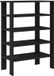 vidaXL Schoenenrek 61x32x87,5 cm bewerkt hout zwart
