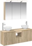 vidaXL Badkamerkast - set - 4 - st - Sonoma - Eiken - Bewerkt - hout