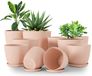 Utopia Home Plantenpotten voor binnen met drainage, 10 stuks, roze