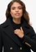 Superdry - Dubbelrijige Wollenmix Jas Slanke Pasvorm - Dames - Zwart - Maat 44