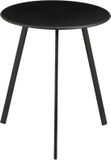 Mica Decorations Seatle Bijzettafel voor Buiten - Salontafel Rond - Plantentafel en Koffietafel - H45 x D38 cm - IJzer - Zwart