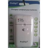 ProDigiT CHU-USB-PDT universele batterijlader voor camera's wit