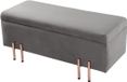 en.casa Bankje Dals met opbergruimte 100x40x42 cm grijs