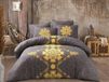 Nuit Des Rêves Ranforce Single XL Quilt Coverset, 100% katoen, 155 x 200 cm, grijs en geel