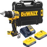 DeWalt DCD 800 H2T accuboormachine 18 V 90 Nm borstelloos + 2x Powerstack accu 5.0 Ah + lader + TSTAK