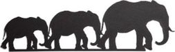 homemaniac Homemania Wanddecoratie olifant 50x15 cm staal zwart