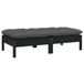 Maison Exclusive - Banc de jardin pour 2 personnes avec coussins, noir, pin massif