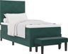 vidaXL Boxspring Bed met Hoofdeinde Donkergroen 200 x 100 cm Fluweel