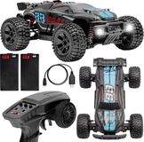 Overmax X-Stable RC auto / RC car – 35 km/h – 4x4 Monster Truck – 1:10 – metalen aandrijving – olie-schokdempers – dubbele LED verlichting – 2 accu’s (tot 40 min rijtijd) – instelbare besturing – actieve rem – offroad terrein model