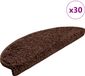 VidaXL Trapmatten 30 stuks 65x21x4 cm bruin halfrond
