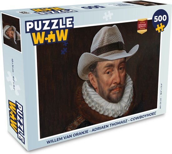 MuchoWow Puzzel Willem van Oranje - Adriaen Thomasz - Cowboyhoed - Legpuzzel - Puzzel 500 stukjes