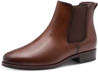 Tamaris - Dames - Chelsea boots - Leer - Bruin - Maat 36