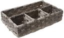 Whitmor Split Rattique 4 Sectie Tray-Gray Wash