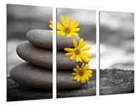 MULTI Houten Afdrukken Art Print Box Ingelijste Beeld Wandopknoping - Landschap Zen, Ontspanning, Stenen en Bloemen
