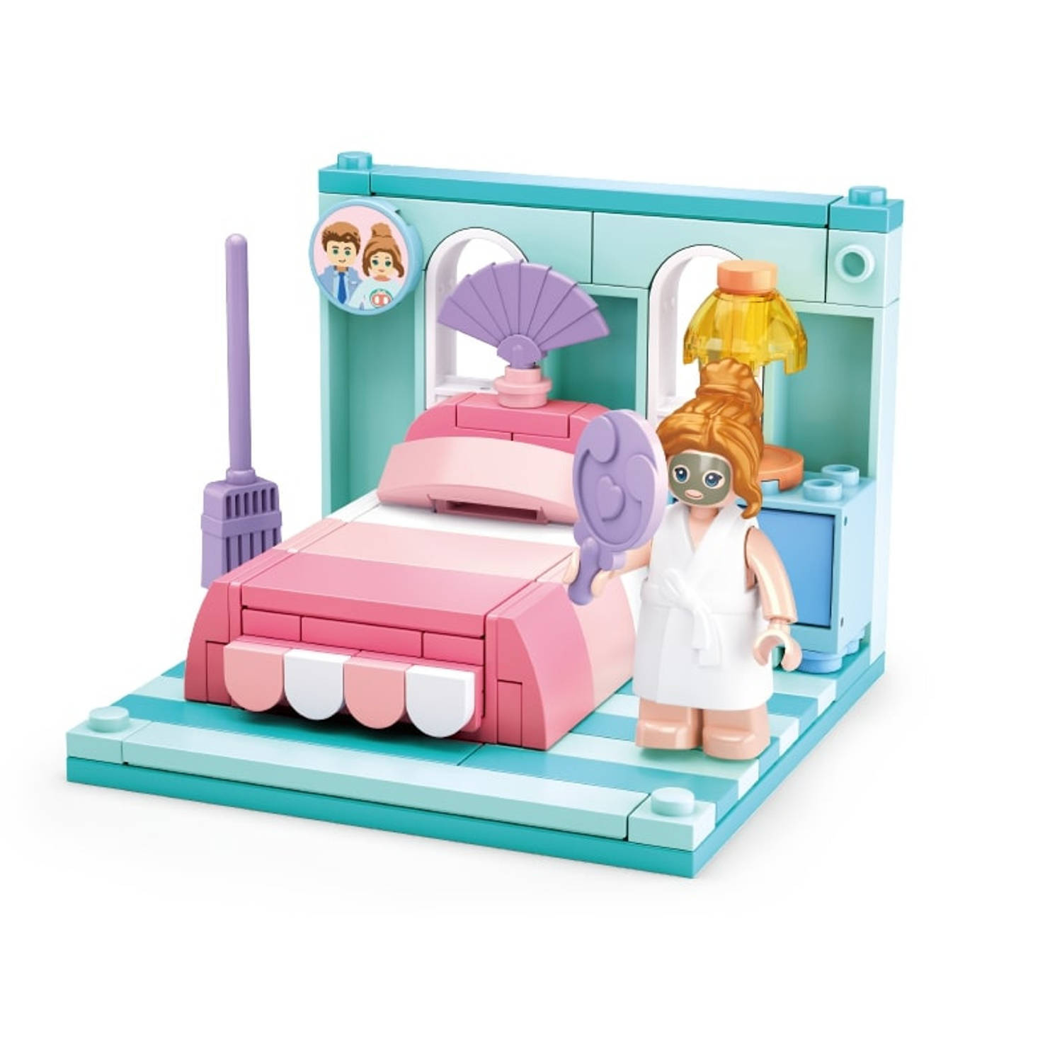 Sluban Slaapkamer Junior 14,6 Cm Blauw/roze 109-delig