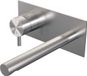 Brauer Brushed Edition Inbouw Wastafelmengkraan met Rechte Uitloop en Afdekplaat Model B2 RVS Geborsteld PVD