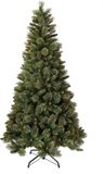 National Tree Company Shimmery Golden Bristle kunstkerstboom - 228 cm - Groen met goud - Ø122 cm - 1059 tips - Met glitters - Metalen voet
