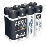 ANSMANN oplaadbare batterij AA 2500 mAh NiMH 1,2 V (8 stuks)