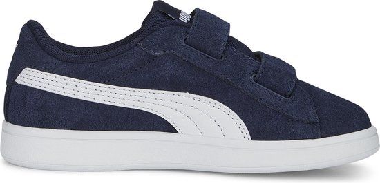 PUMA Smash 3.0 SD V PS Sneakers Kinderen - Blauw/Wit - Maat 28