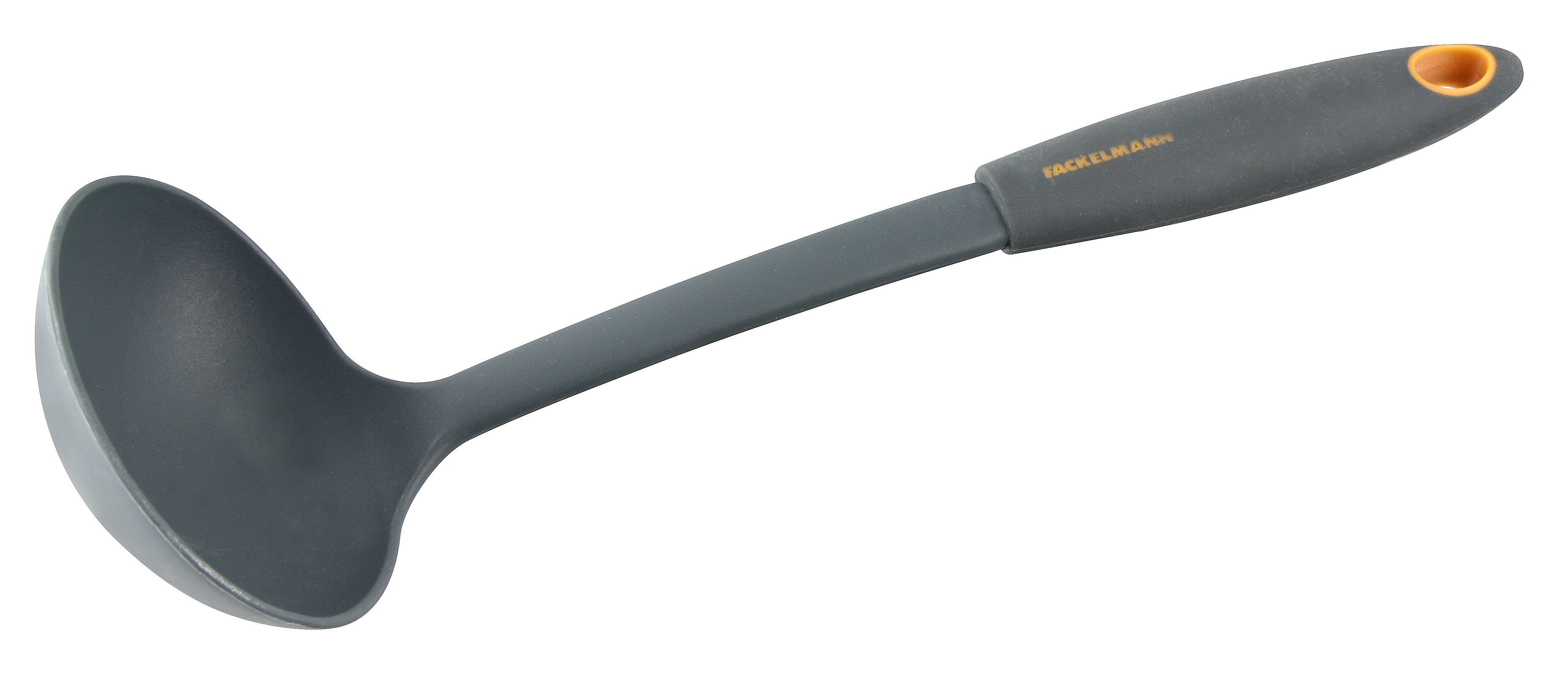 FACKELMANN 25207 Soeplepel - Polypropyleen (PP) - Grijs/Oranje - 7,9 cm