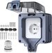 Merkloos / Sans marque Wan GmbH Buitenstopcontact IP66 waterdicht opbouw 1-voudig - Zwart