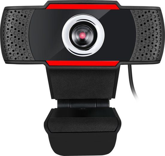Adesso CyberTrack H3 Webcam - 720p HD - Autofocus - USB - Zwart/Rood
