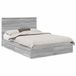 vidaXL Opbergbed Grijs Sonoma 140 x 200 cm Bewerkt hout