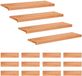 vidaXL Trapmatten 16 st Lak 100 x 30 x 2 cm Massief beukenhout