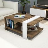 Toilinux Gaye Salontafel 80 x 50 x 35 cm Notelaar, Wit