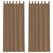 vidaXL Gordijnen voile met lussen 2 st 140x260 cm lichtbruin