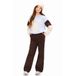 Retour Jeans wide leg sweatpants met panterprint - donkerbruin