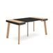 Skraut Home Uittrekbare Consoletafel Eettafel 160 cm Eiken en Zwart