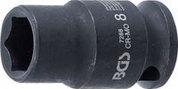 BGS Kracht Dopsleuteldop zeskant - 1/4 - 8 mm