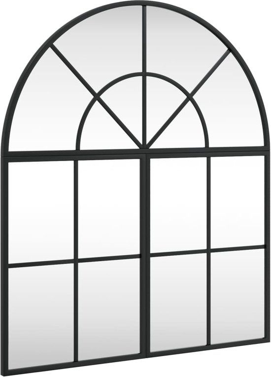 vidaXL Wandspiegel Boog 60x70 cm IJzer Zwart
