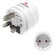Hama 00223483 Adaptateur de voyage Type G (VK) vers Type F Blanc