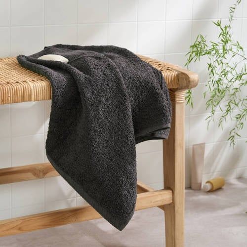 NOUS Living handdoek antraciet (100x50 cm)