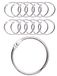 IPEA 12 douchegordijnringen met metalen haken, 50 mm ronde ring om te openen, voor gordijnen, badkamer, huis, mappen, metallic kleur