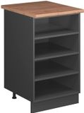 Vicco Keukenrek Fame-Line, Antraciet, 50 cm, WB Eik