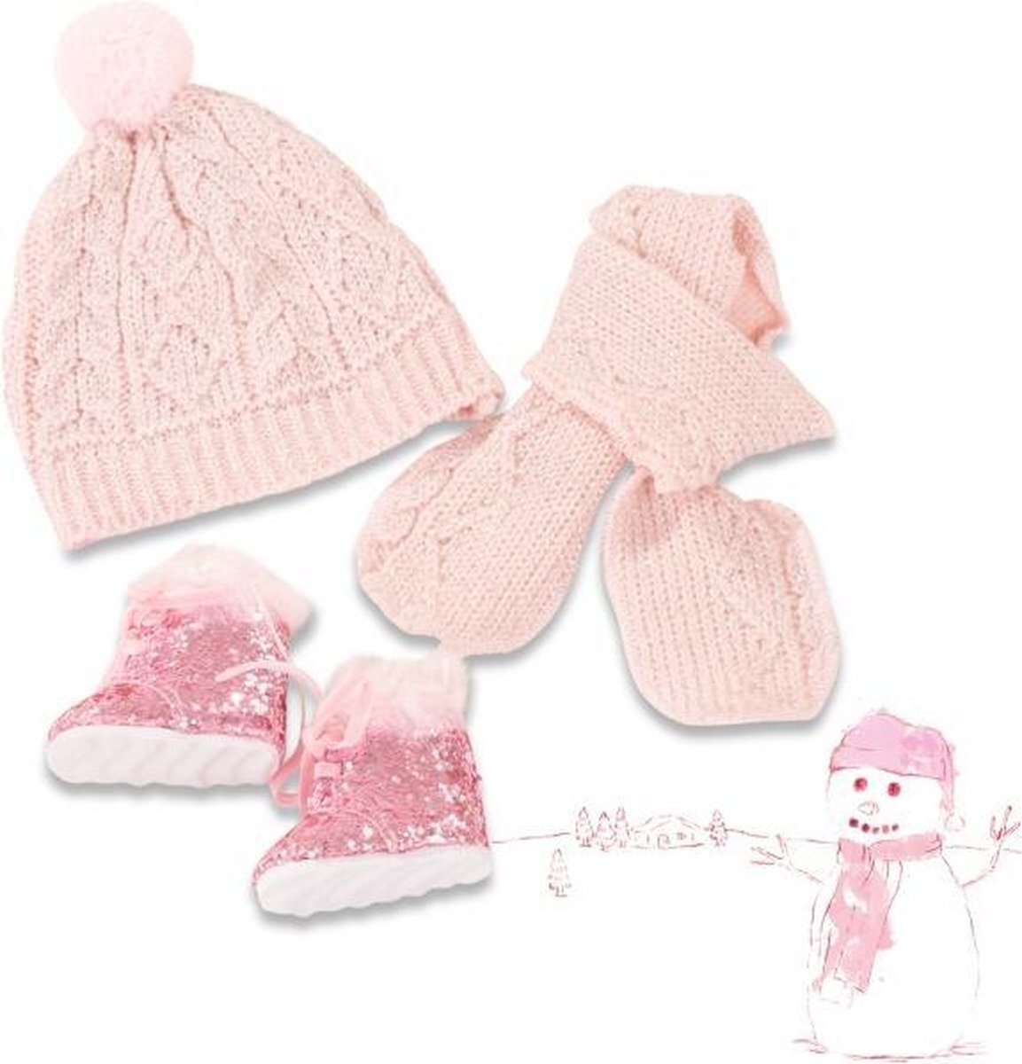 Gotz Götz poppenkleding winterset voor Just like me pop 27cm (XS)