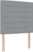 vidaXL - LED - Hoofdbord - Lichtgrijs - 100 cm - Stof