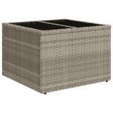 vidaXL 8-delige Loungeset met Kussens, Polyrattan, Lichtgrijs
