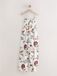 Next Dames Bandeau-jumpsuit met afneembare bandjes van linnenmix - Wit