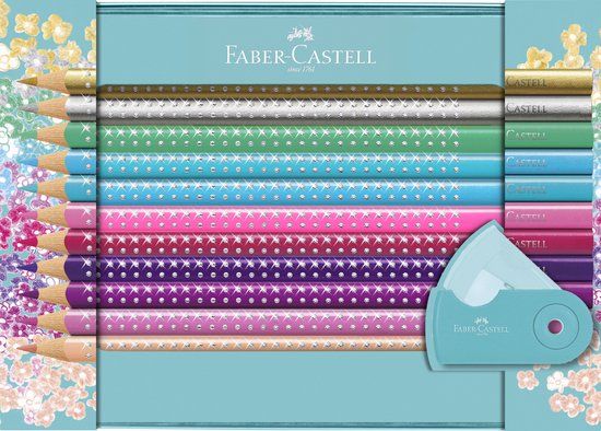 Faber-Castell Sparkle Kleurpotloden - 20 stuks + Mini Puntenslijper