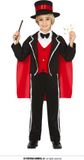 Klassiek Guirca Goochelaar Kostuum Jongen Rood/Zwart 7-9 jaar