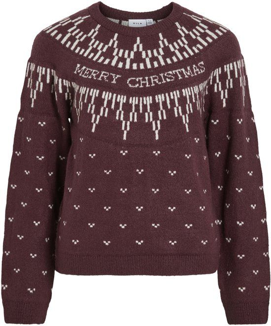 VILA VIKERTI L/S KNIT PULLOVER/KA Dames Gebreide truien XL Acryl/Polyamide/Elastaan Fig