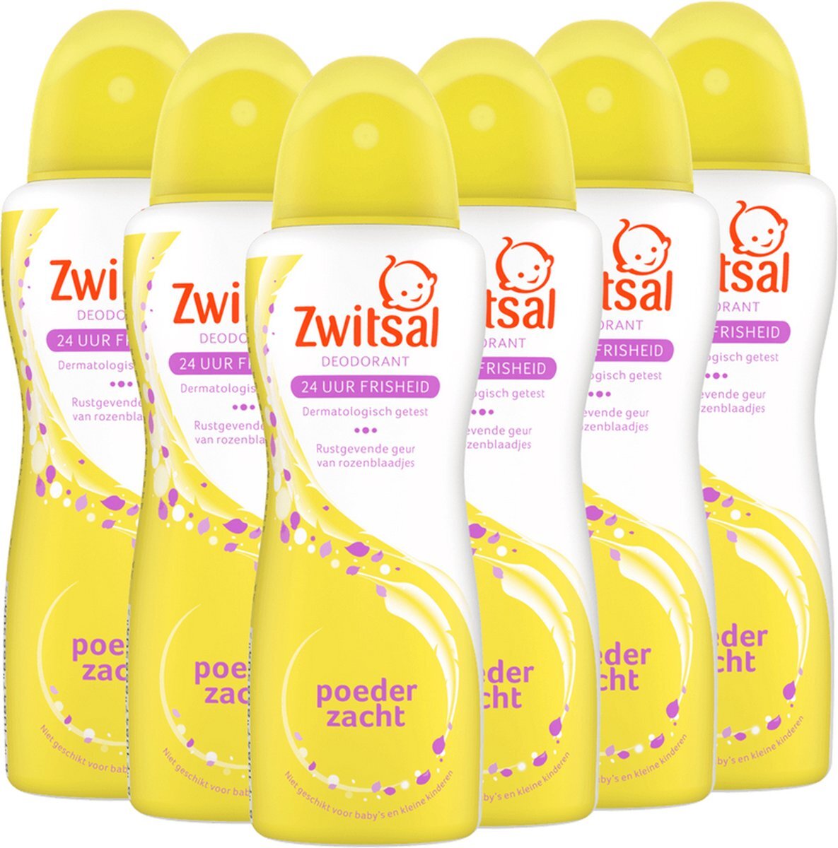 Zwitsal - Deodorant Spray - Soft - 6 x 100 ml - Voordeelverpakking