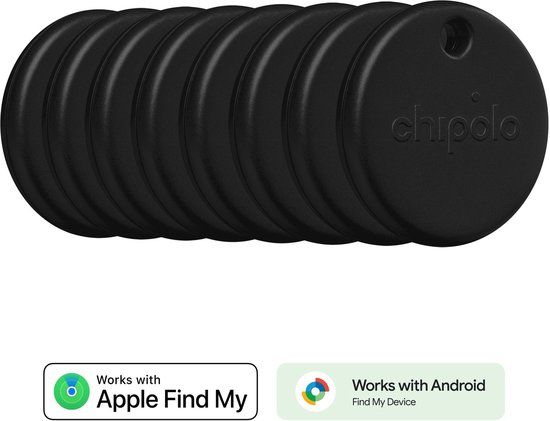 Chipolo Pop - Bluetooth Tracker - 8 Pack - Zwart