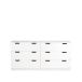 Mavis Commode Aoko double 6 tiroirs Laqué blanc